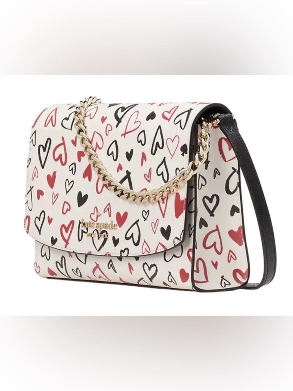Kate Spade New York Carson Saffiano Leather Convertible Crossbody Bag Scribble